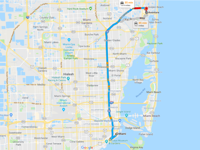 According to The Wall Street Journal, the home sits on a half-acre of property on Dumbfoundling Bay in Aventura, about 20 miles north of Miami.