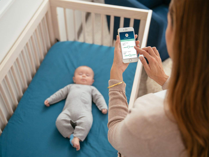 A smart sock that gives real-time and historical data on their baby's sleep patterns