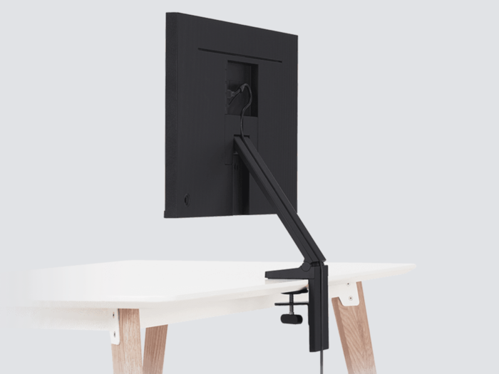 Samsung's Space Monitor is designed to clamp on to your desk, eliminating the need for a traditional stand that takes up space.
