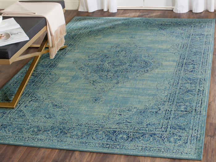A vintage-inspired rug that adds a rich pop of color to any room