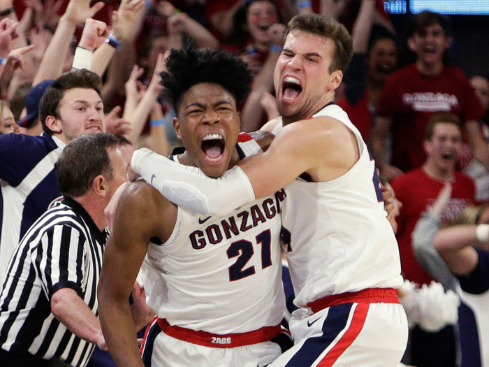 ▲ No. 5 Gonzaga Bulldogs — Up 2 spots in the AP Top 25 Poll