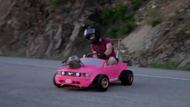 Watch what happens when you put 240cc Honda bike engine in a toy Barbie car
