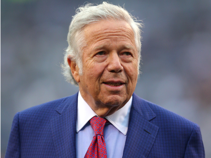 Robert Kraft, the billionaire owner of NFL team the New England Patriots, is worth an estimated $4.36 billion, according to Bloomberg. Forbes, however, estimates a higher net worth of $6.6 billion.