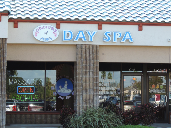 Orchids of Asia Day Spa in Jupiter, Florida, has become the center of a massive prostitution and human trafficking bust involving multiple spas and massage parlors.