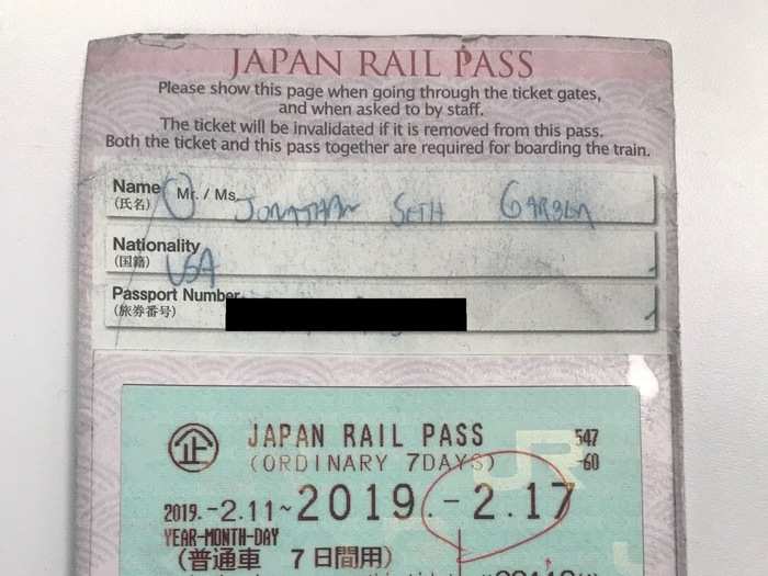 Before my trip, I bought a one-week Japan Rail Pass online for $263. I was sent a voucher that I traded in upon landing at Tokyo's Narita International Airport. For an extra $100, you can upgrade to first class, but I stuck with the ordinary pass.