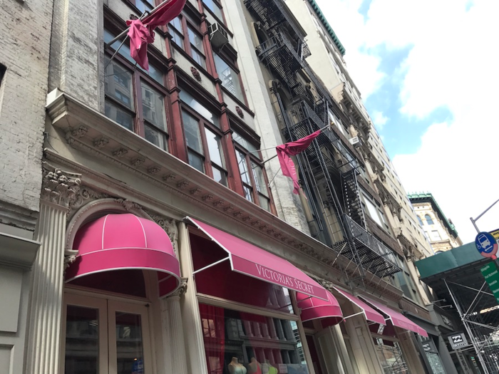 Our first stop was at a Victoria's Secret store in Manhattan's busy Soho shopping district.