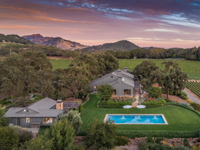 California businessman J. Gary Shansby and his wife, OJ, are selling a contemporary, luxury farmhouse in Oakville, California, for $22.5 million.