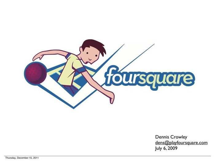 Foursquare's initial logo looked a lot different than the pink logo it has now.