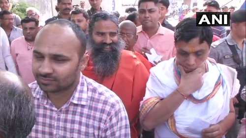 Yog-Guru Ramdev casts his vote in Haridwar: ANI