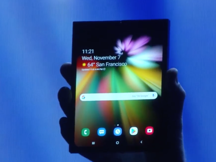 1. In November 2018, Samsung teased its foldable smartphone concept.