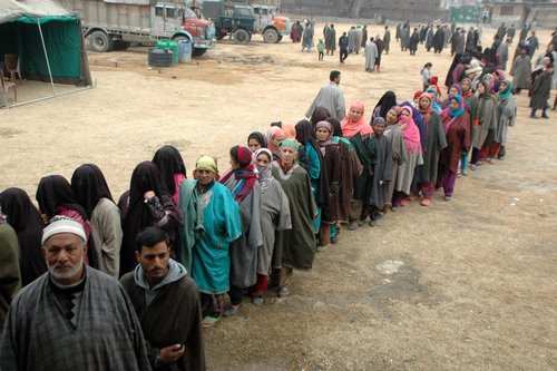 Polling underway in Jammu and Kashmir
