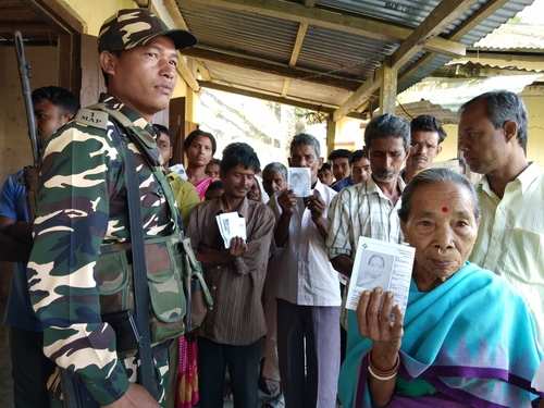 35% voting in Tripura LS polls: IANS