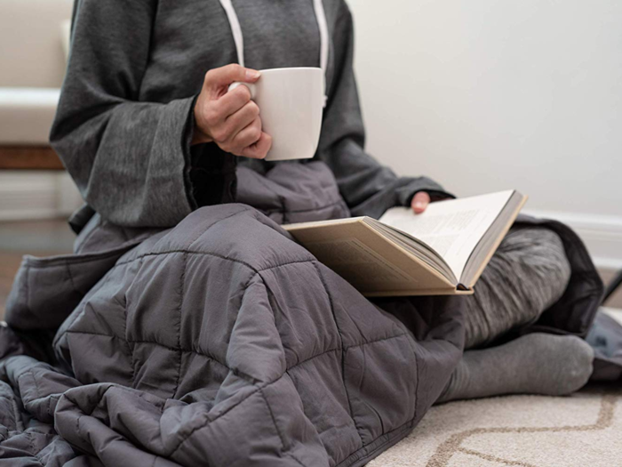 A weighted blanket to help her de-stress after a long day