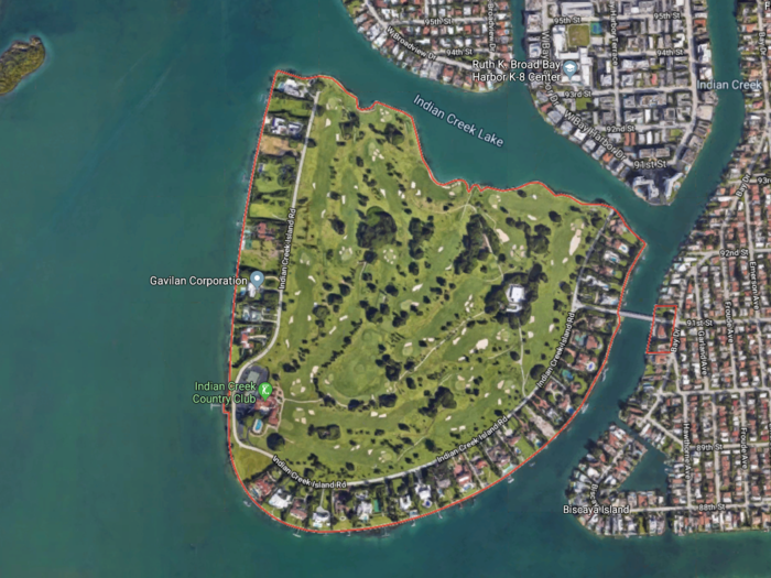Indian Creek is a village of just 42 people on a tiny private island in Miami's Biscayne Bay.
