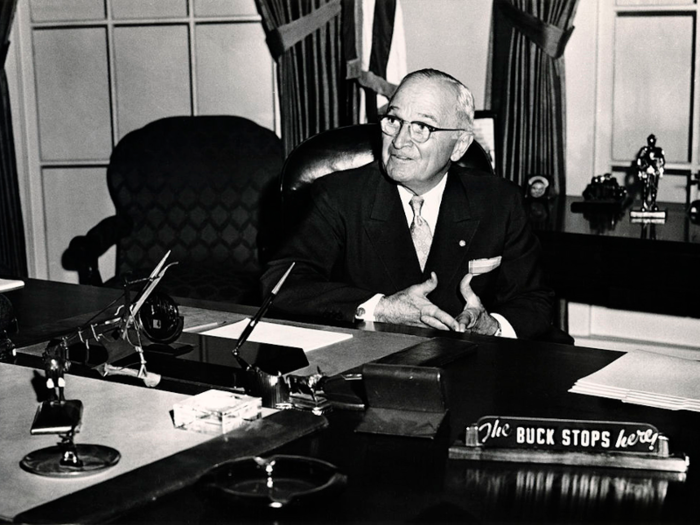 1948: Harry Truman — The Buck Stops Here
