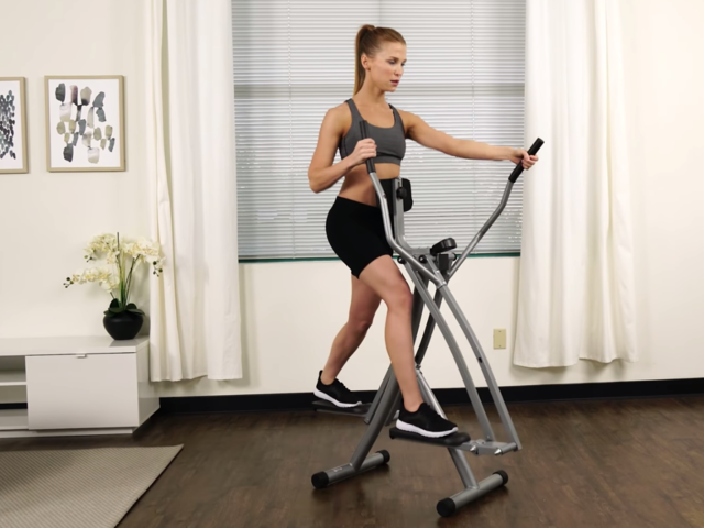Air Walker Cross Trainer Glider Home Gym Fitness Exercise Machine With LCD