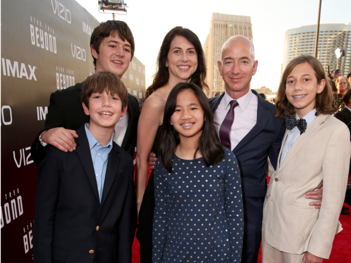 Currently the richest person in the world, Amazon founder Jeff Bezos has four children with his former wife MacKenzie.