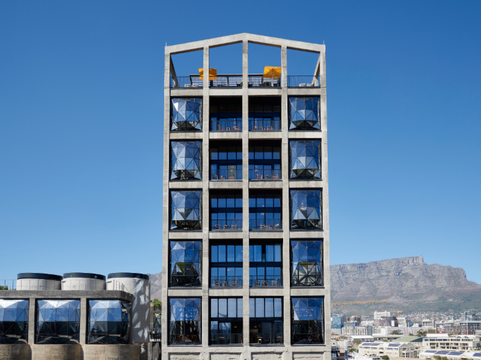 The Silo Hotel opened in March 2017 at Cape Town's V&A Waterfront, a tourist hub with a shopping mall, ferris wheel, several high-end hotels and restaurants, and a marina. With around 24 million visitors every year, The Waterfront is the most visited destination in South Africa.