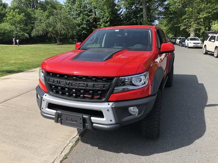 Say hello to the Bison! The 2019 Chevy ZR2 Bison, to be precise. In a "Red Hot" paint job — truth in advertising, by the way — this test truck stickered at $49,745.