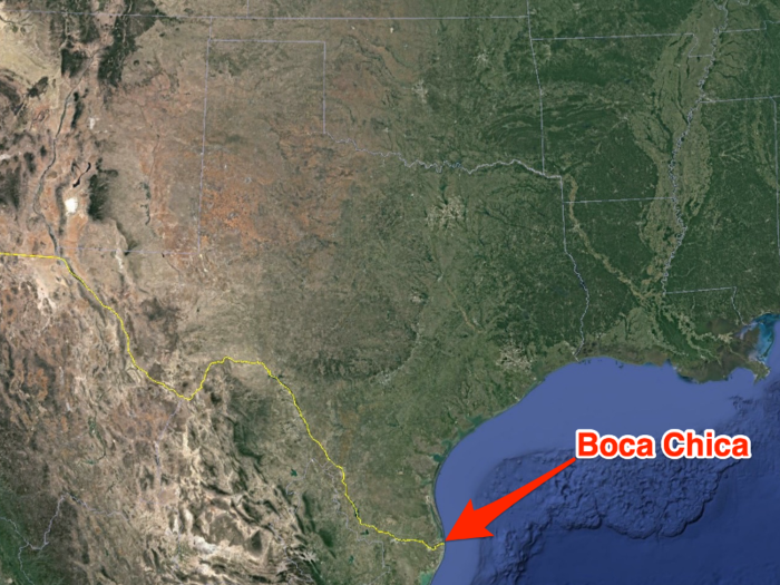 Boca Chica is one of the southernmost point in the US, which is helpful for launching rockets. Closer to Earth's equator, the planet's rotation can add valuable speed, which helps save fuel.