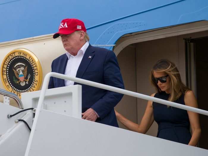 Trump's trips came with some built-in travel costs, including $206,000 an hour to operate the Boeing plane known as Air Force One.