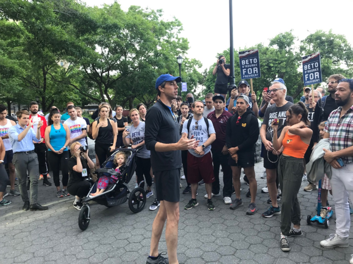 O'Rourke laid out his new plan to protect LGBTQ rights in front of a crowd of about 80 supporters.
