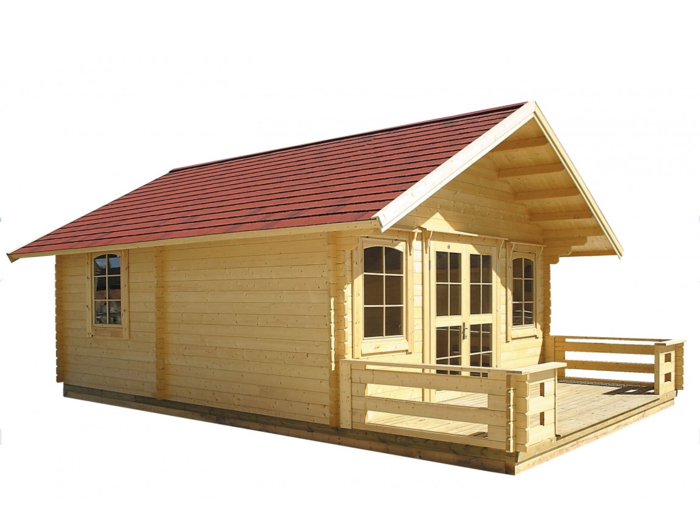 This is one of the tiny homes for sale on Amazon — a build-it-yourself kit for a "getaway cabin."