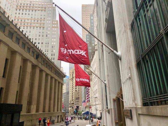First, we stopped by TJ Maxx in Manhattan's Financial District.
