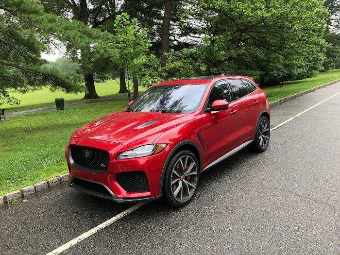 The 2019 Jaguar F-PACE SVR arrived at our test center wearing a fabulous "Firenze Red" paint job.
