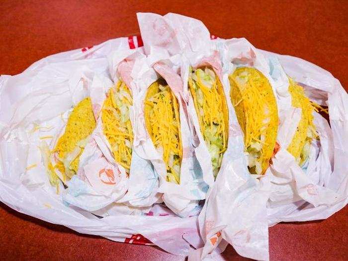 TACO BELL — CRUNCHY TACO, $1.49. They looked the same as they ever did — maybe even better.