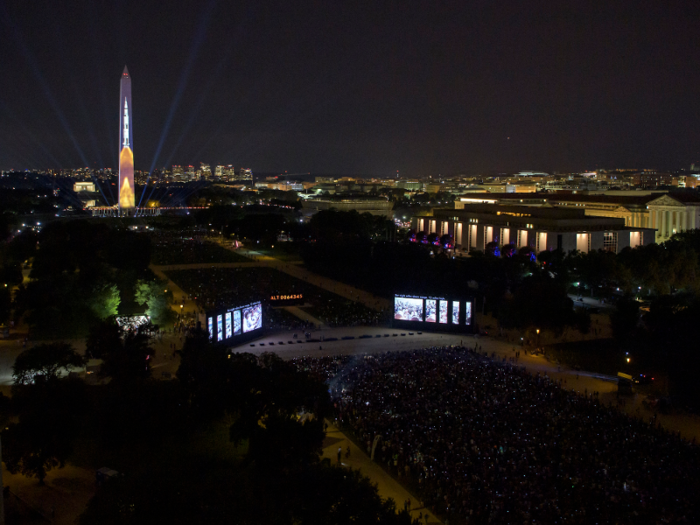 Huge crowds flooded the National Mall this weekend to catch a glimpse of the tribute.