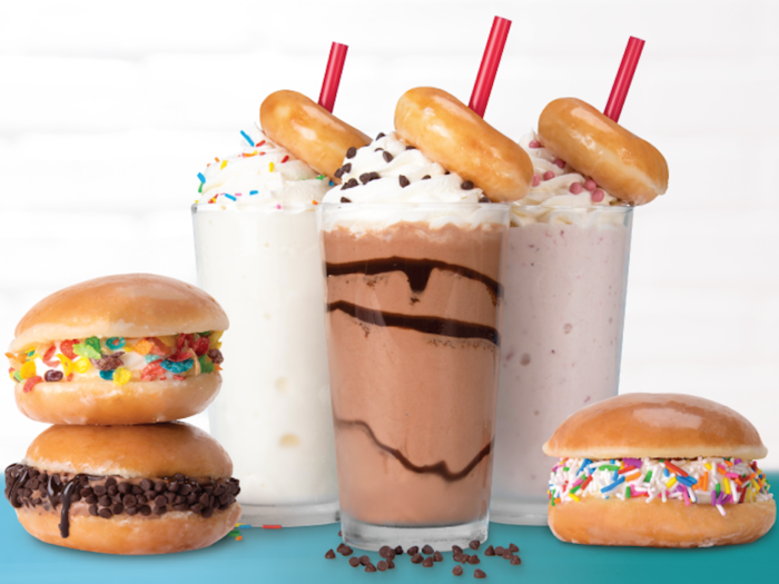 The shop will have an expanded menu, including ice-cream scoop sandwiches and milkshakes topped with mini doughnuts.