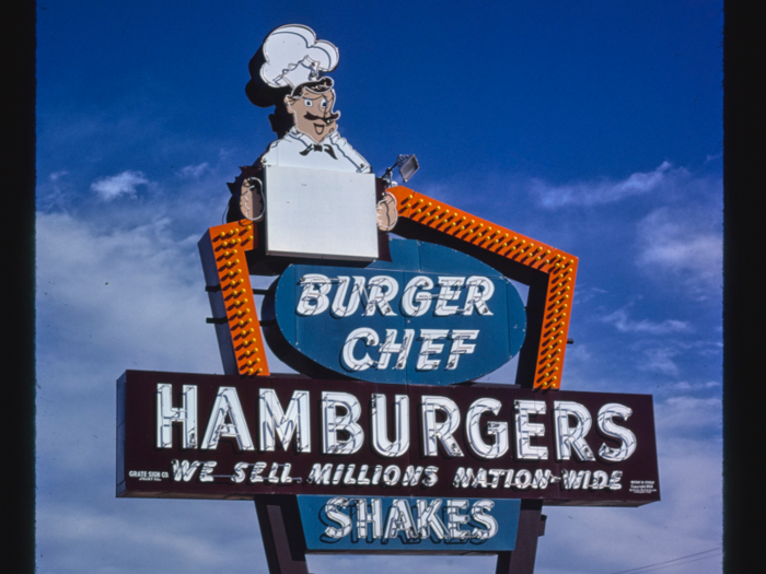 BURGER CHEF — Once the second largest chain in America, Burger Chef pioneered the fast-food meal combo: burger, fries, and a drink. In 1982, Burger Chef was absorbed into Hardee's/Carl's Jr.