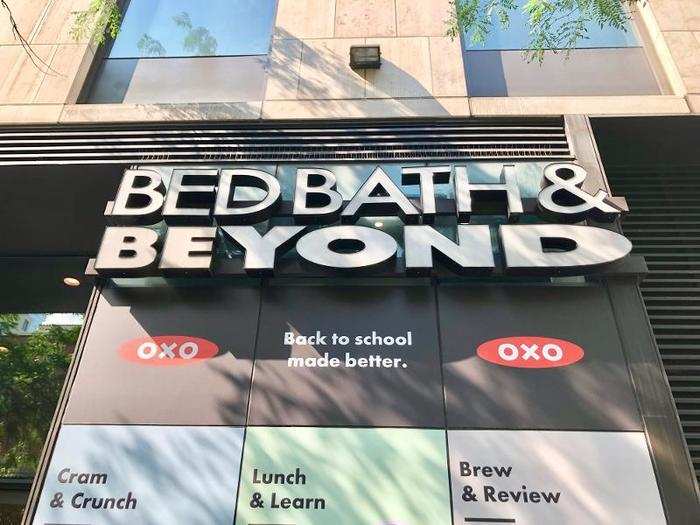 We stopped by the Bed Bath & Beyond store in Manhattan's Financial District.
