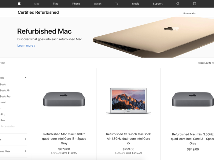 Certified Refurbished Products - Apple