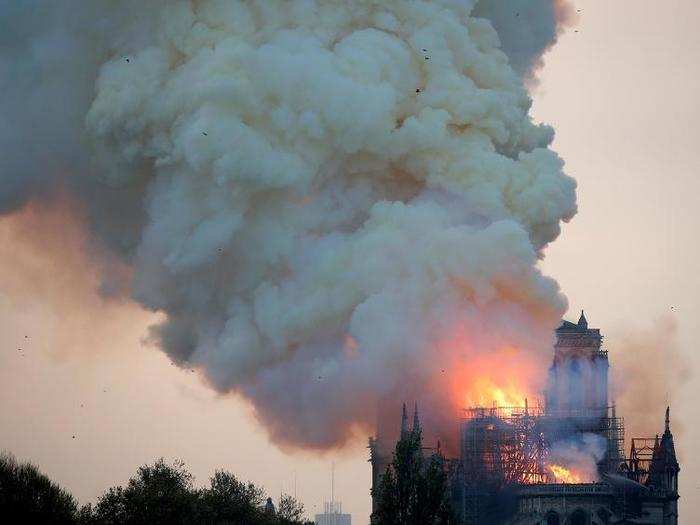 The Notre Dame cathedral is the most visited monument in Paris. On April 26, 2019, a fire destroyed its roof and timber spire.