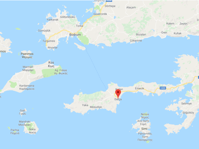 Datça is a remote port town in southwestern Turkey, located on a peninsula of the same name. It reaches out between the Aegean and Mediterranean Seas — if driving out from inland, you can either sea to either side.