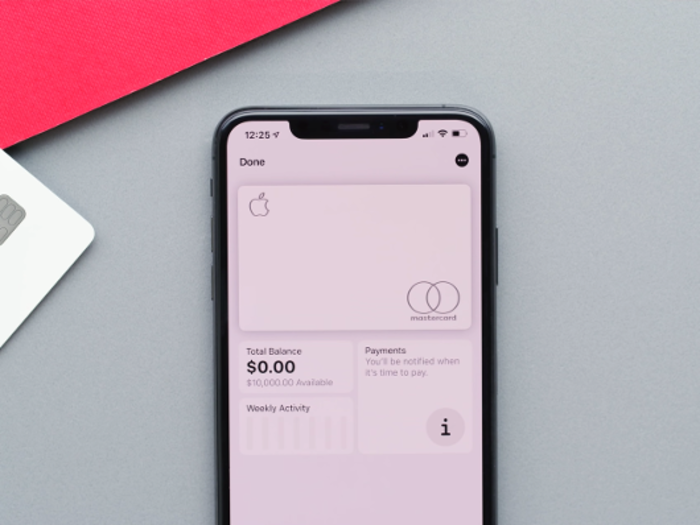 When you first receive your Apple Card, it will look totally blank inside the Wallet app, like so.