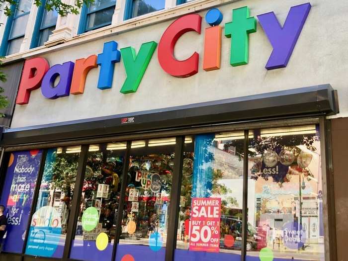 We stopped by a Party City in downtown New York City.