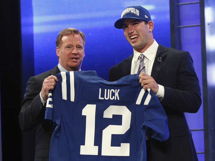 The Colts used the first pick of the draft on Stanford quarterback Andrew Luck.