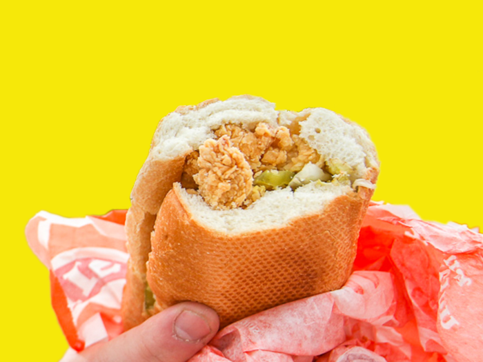 The Popeyes Po' Boy was essentially some chicken tenders slapped on a bun.