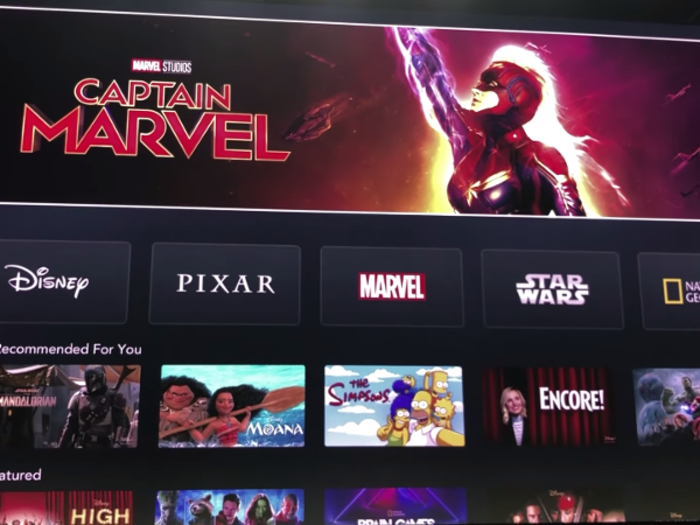 Here's what you'll see when you boot up Disney Plus for the first time.