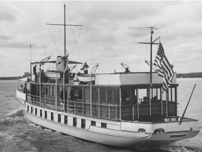 The USS Sequoia was designed in 1925 by Norwegian John Trumpy, who at the time made the most sought-after luxury yachts in the world.