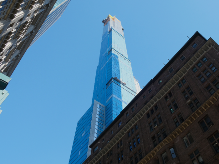 Central Park Tower just officially topped out at its full height of 1,550 feet, making it the tallest residential building in New York City — and the world.