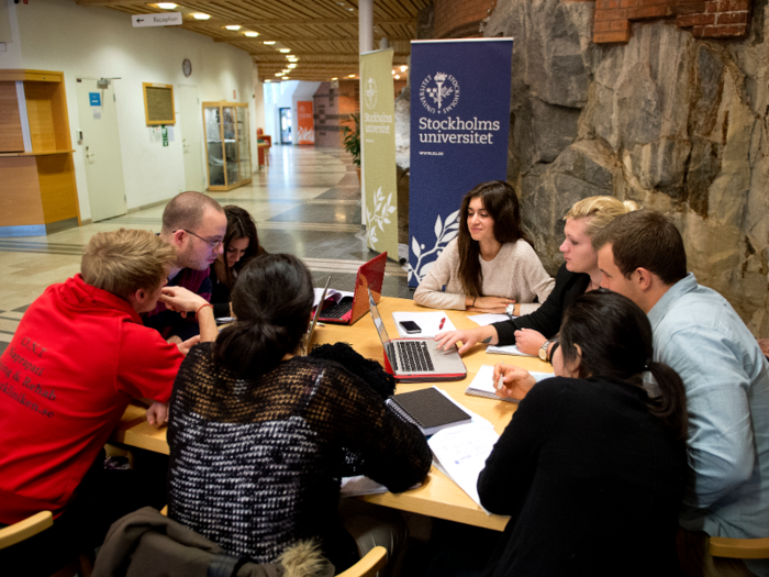 Sweden does not charge tuition for both public and private colleges.