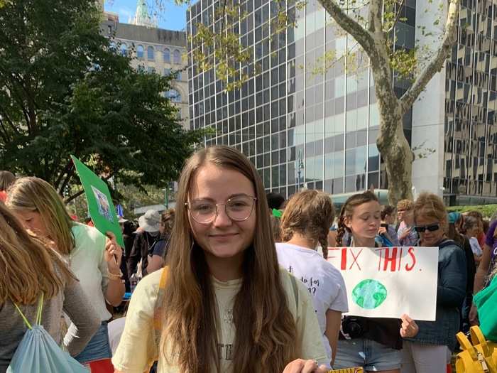 Sophie, a 19-year-old, said that Greta Thunberg is an inspiration for her.