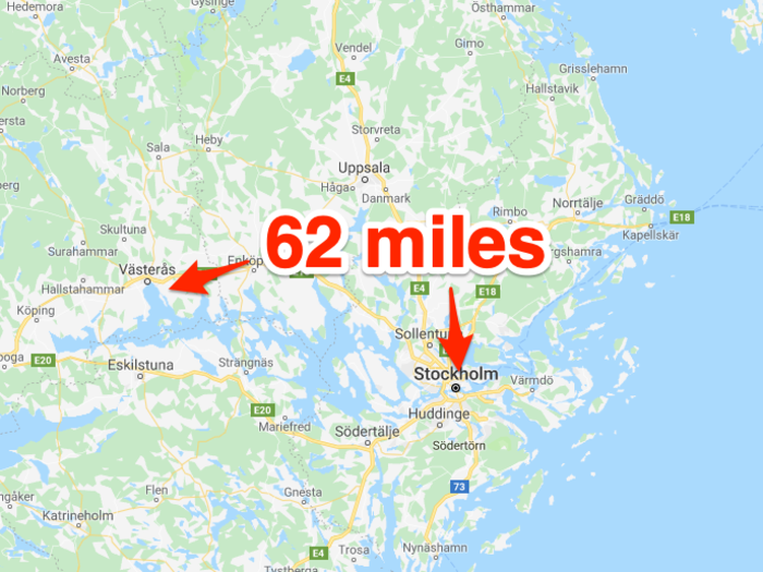 6. Stockholm Västerås Airport – 62 miles from Stockholm, Sweden.