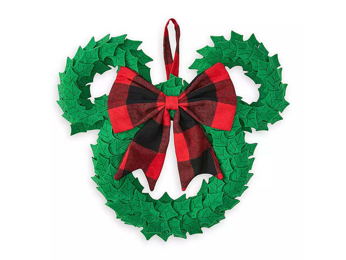 A Mickey Mouse-shaped wreath