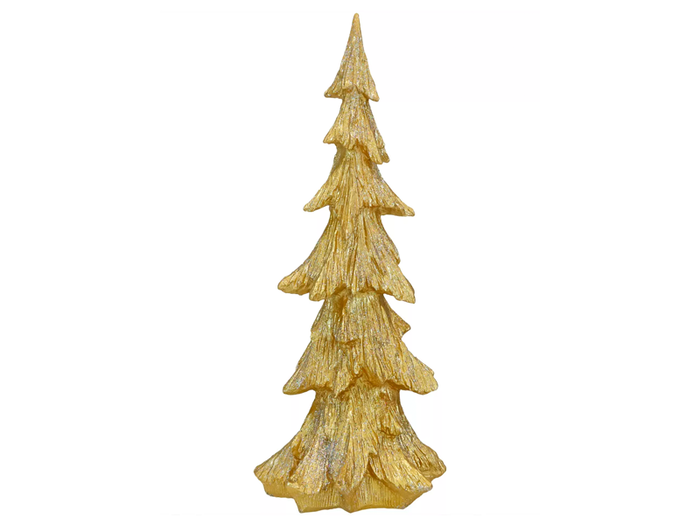 A shimmering gold tree figurine