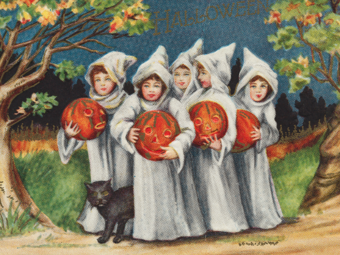 The first trick-or-treaters were poor children in medieval Europe, who would go door-to-door begging for food and money during the Celtic holiday Samhain — celebrated on October 31. In exchange, they would offer to pray for the souls of their neighbors' recently departed loved ones.